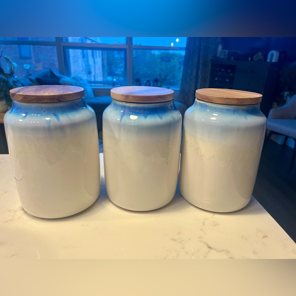 Anthropologie Adley Cannisters, set of 3